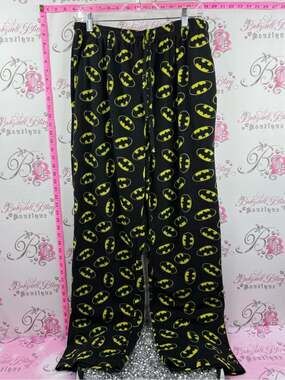 DC Comics Batman pants soft warm Black & Yellow Batman Logo Fleece Joggers